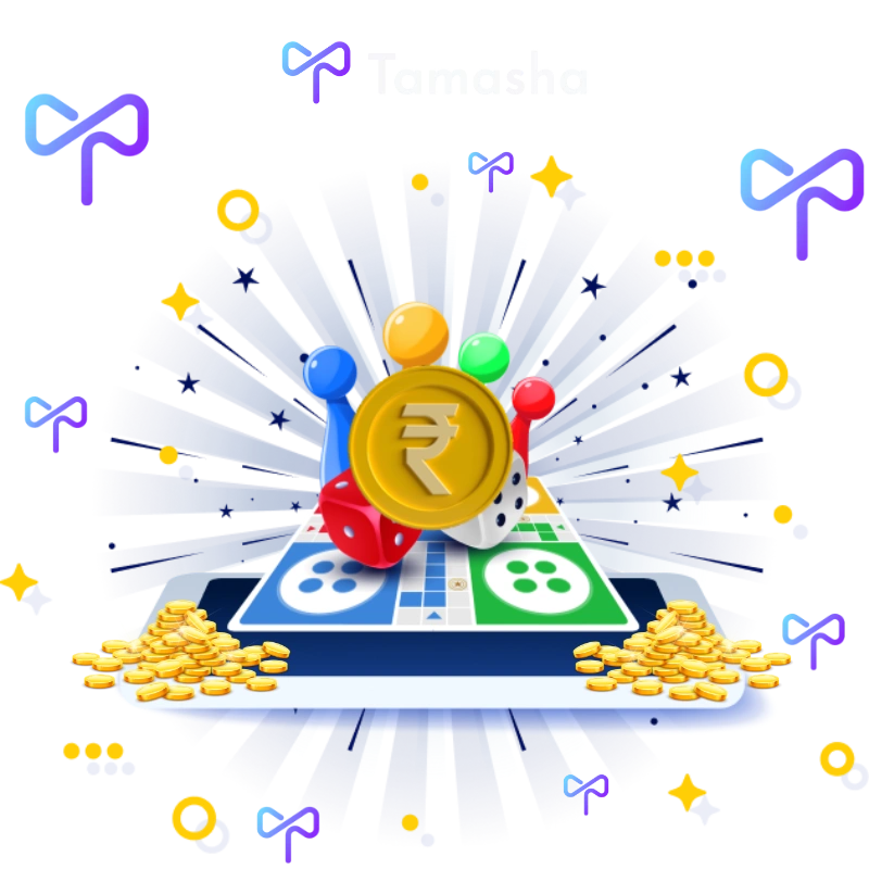 tamasha online bonus and promotions with coins and tamasha logos